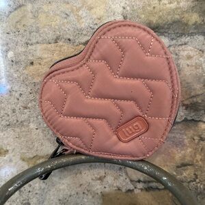 lug Quilted Heart Coin Pouch - Rose